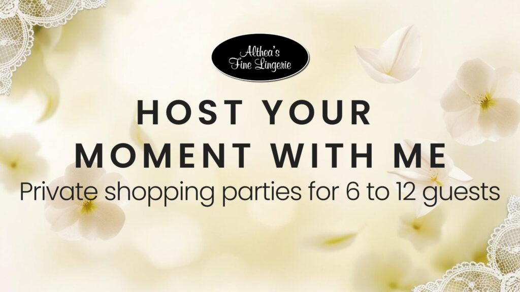 Graphic for Althea’s Fine Lingerie private shopping parties in Milwaukee